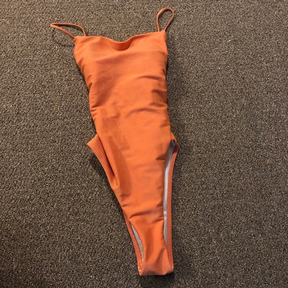 Orange swim suit